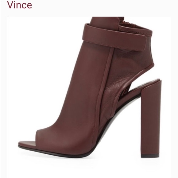 Vince Shoes - Vince Brigham high heel leather open toe boots